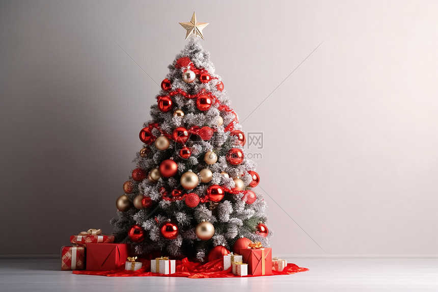 圣诞树与礼物盒图片