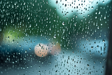 雨水打湿的汽车玻璃图片