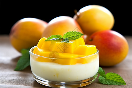 酸奶芒果图片