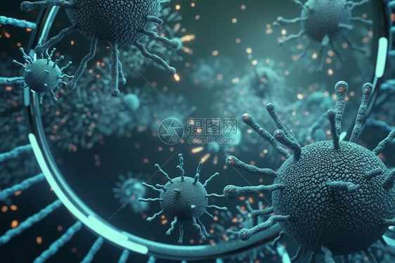 病毒细胞dna链图片