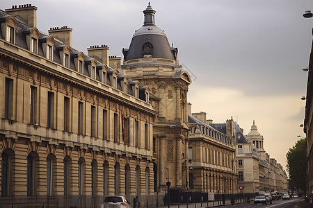 法式古老建筑群背景图片