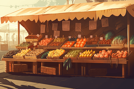 出售各种蔬菜的市场摊位图片