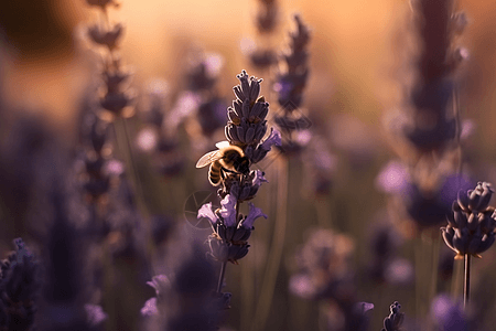 收集花蜜的蜜蜂图片