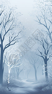 冬季仙境插图图片