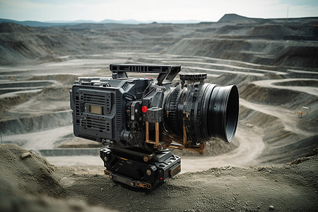 自然矿场中的摄影机图片