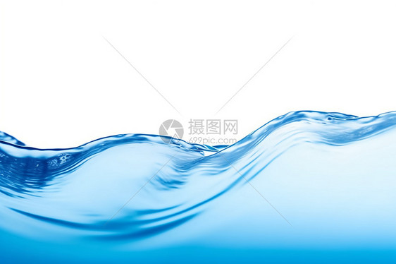 蓝色水浪的背景素材图片