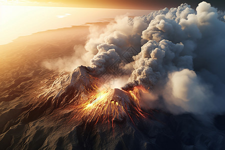 火山爆发图片