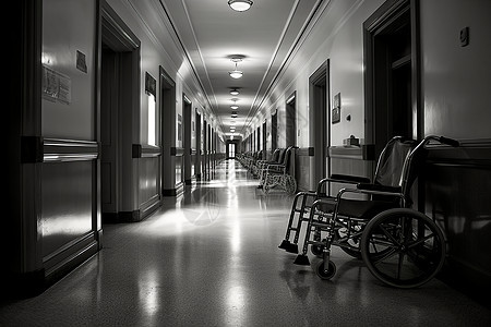 医院的走廊背景图片