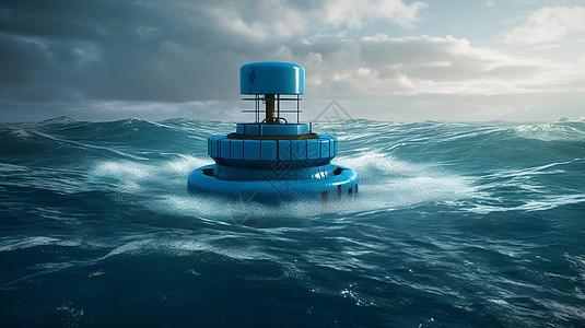 海洋中波浪能转换器装置图片