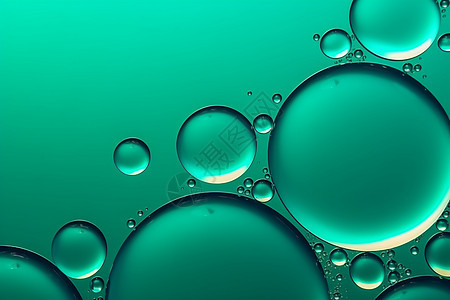 油滴水绿色背景图片