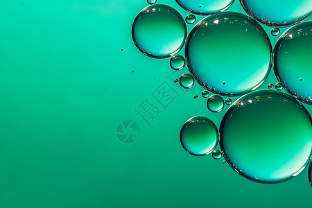创意油滴绿色背景图片