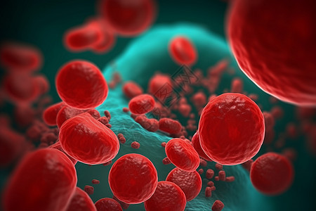 红细胞与细菌血液概念图片