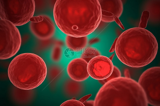 红细胞与细菌医学概念图片
