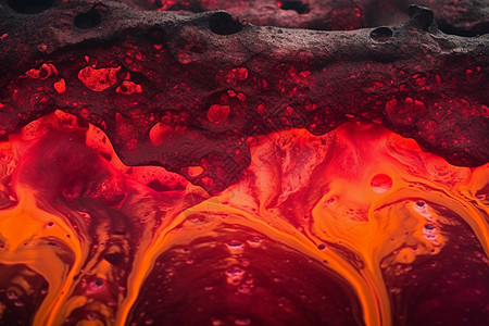 喷发抽象概念火山熔岩设计图片