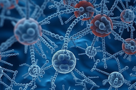 链球菌病毒细胞背景图片