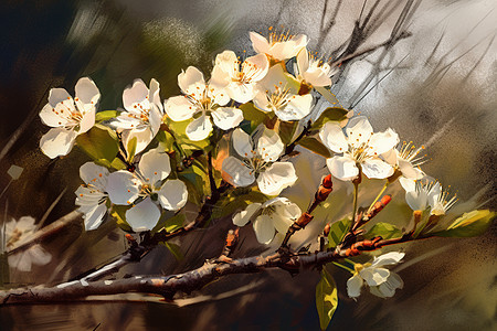 春天盛开的漂亮花朵插图图片