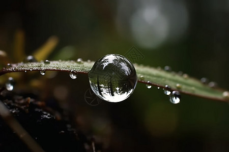 露水水滴的放大图图片