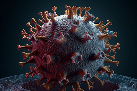 3D病毒概念图片
