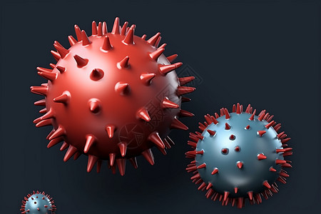 病毒3d图标背景图片