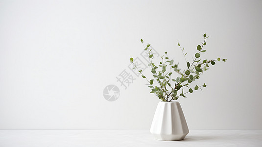 白色的花瓶背景图片