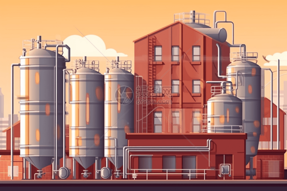 现代化的啤酒厂图片