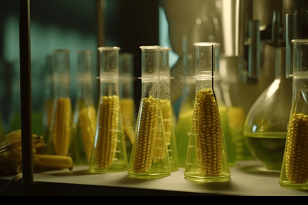 玉米棒转基因作物实验设计图片