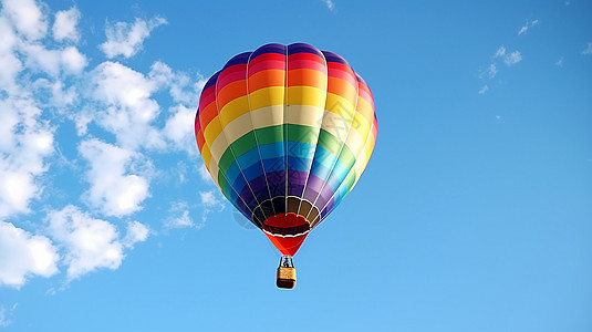 热气球起飞准备起飞的载人热气球背景