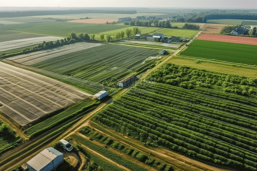 现代农业航拍图片