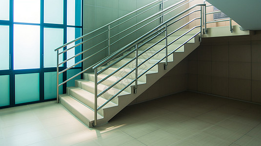 现代建筑中的楼梯间图片