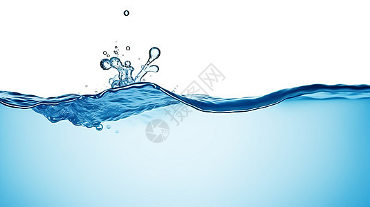 蓝色的水滴飞溅背景图片