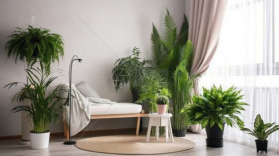 现代简约风格绿色室内植物图片