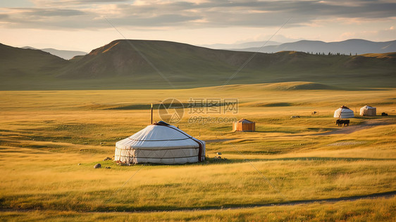 蒙古族的蒙古包房屋图片