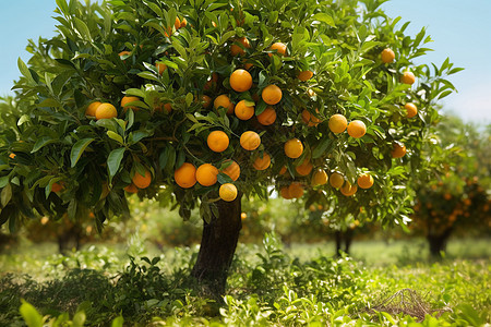 果园的橘子果树图片