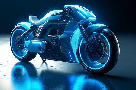 氢燃料能源摩托车背景图片