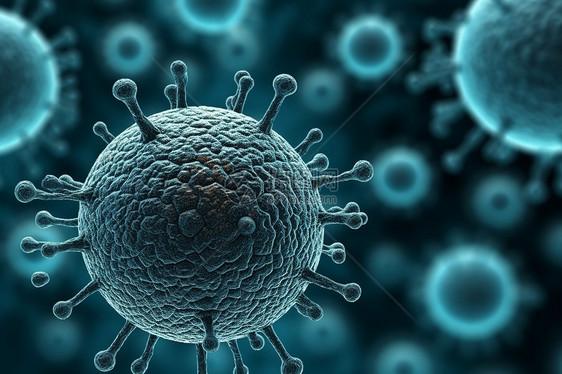 医学抽象病毒细胞概念图图片