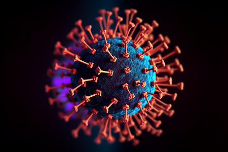 生物体病毒细胞3D概念图图片