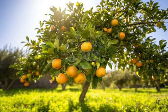沃柑橘子种植园图片