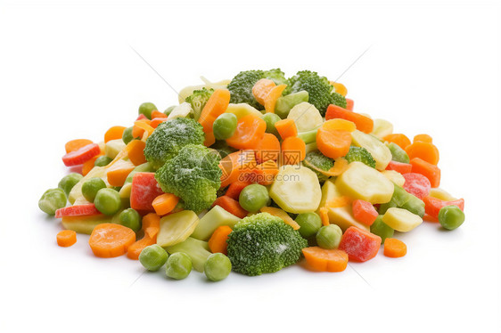 冷冻蔬菜混合在一起图片