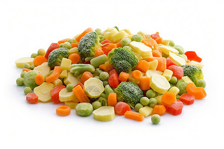 健康冷冻蔬菜的混合物图片