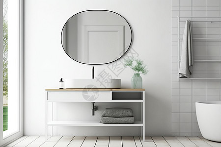 极简风的现代家居浴室效果图图片