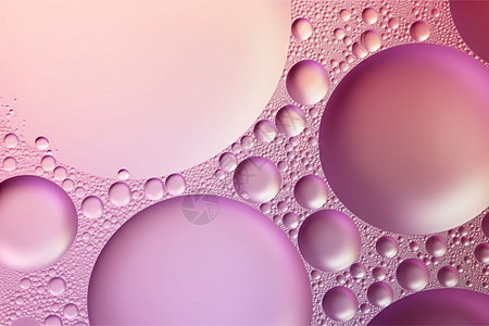 粉红色气泡抽象背景图片