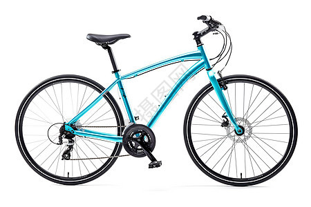 全新蓝色自行车背景图片