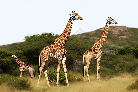 动物园里的野生动物长颈鹿图片