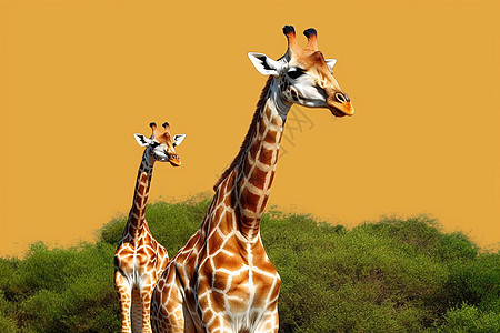 野生保护动物长颈鹿图片
