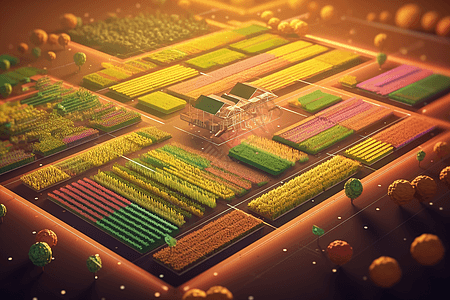 扁平的智能农业图片