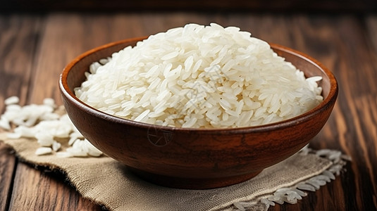 粒粒分明的香米大米饭图片
