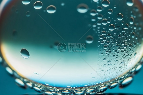 水滴球形气泡背景图片