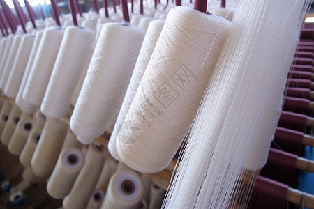 纺织厂的纱线图片