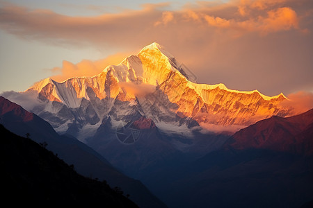 喜马拉雅山的美景图片