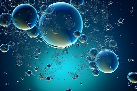 抽象气泡水背景图片